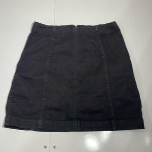 Free People Modern Femme Denim Mini in Westminster Black